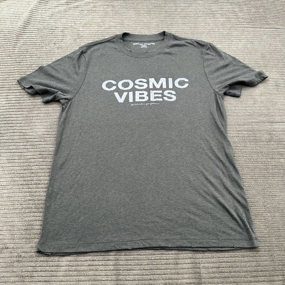 Spiritual Gangster Tops - Spiritual Gangster T Shirt Women XS X-Small Gray Polyester Crewneck Designer.